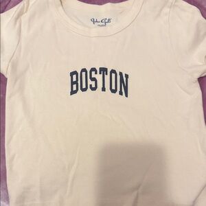 Brandy Melville Cream Boston Crop Top